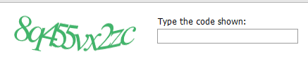 Exemplo de um formulário com CAPTCHA