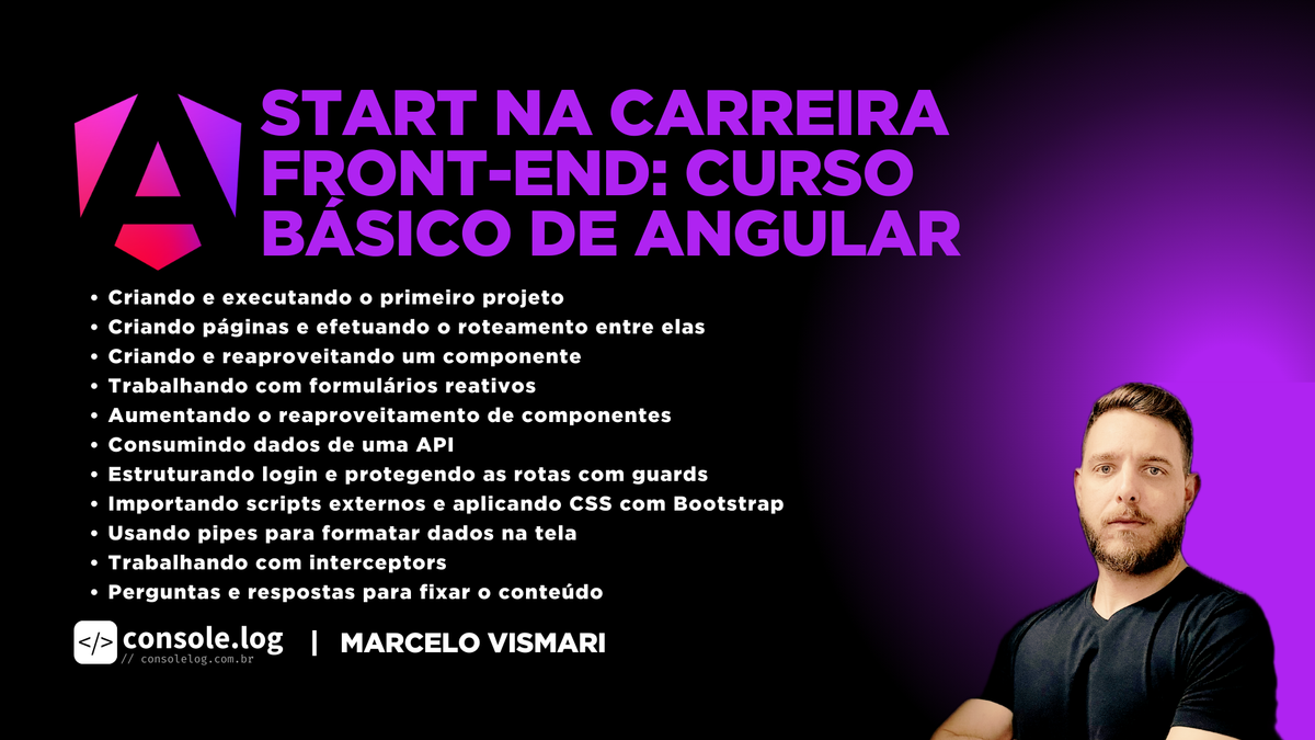 Banner Start na carreira frontend: curso básico de Angular
