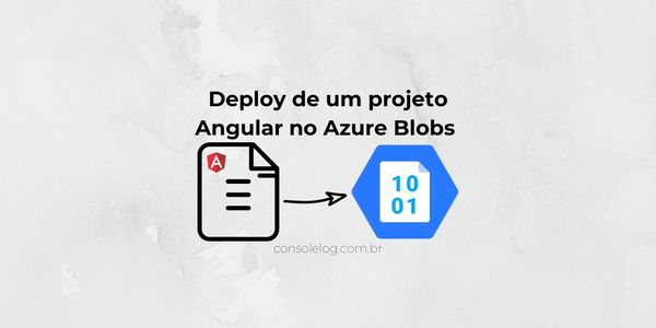 Ilustração de um projeto Angular sendo enviado para o serviço Azure Blobs